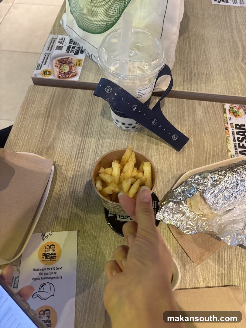 Table with food and drink