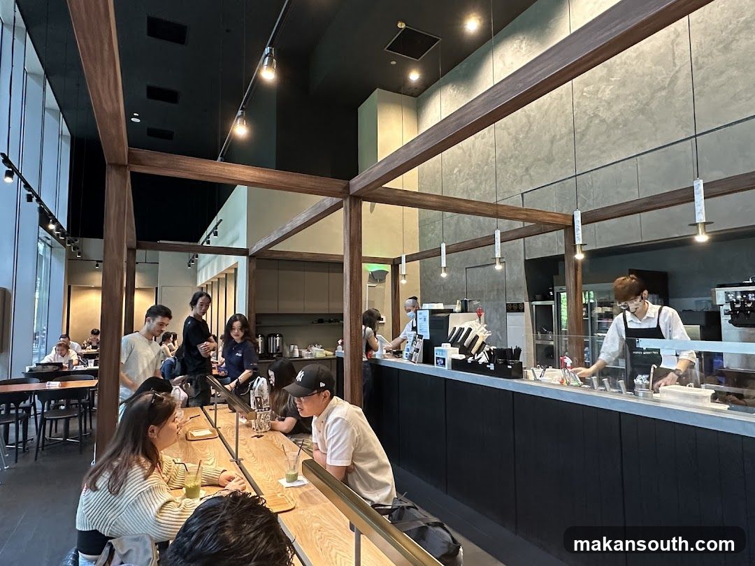 Modern Cafe Interior with Patrons