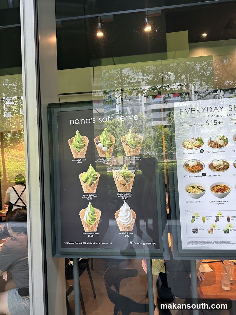 Nana's Soft Serve Menu