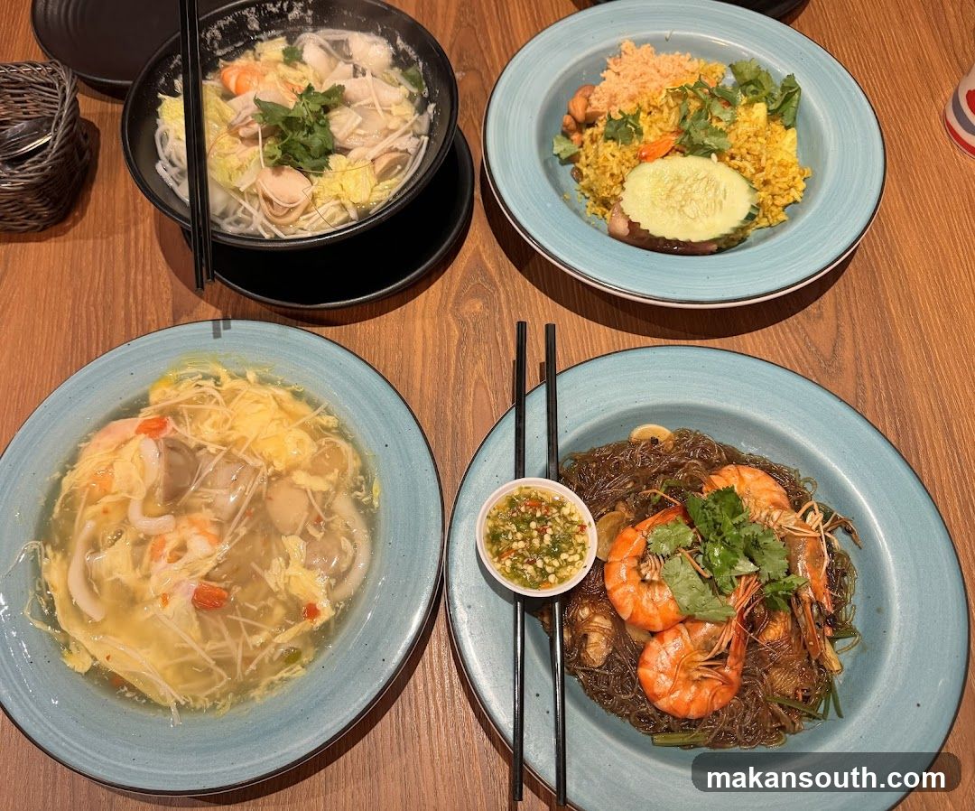 Four Dishes of Asian Food