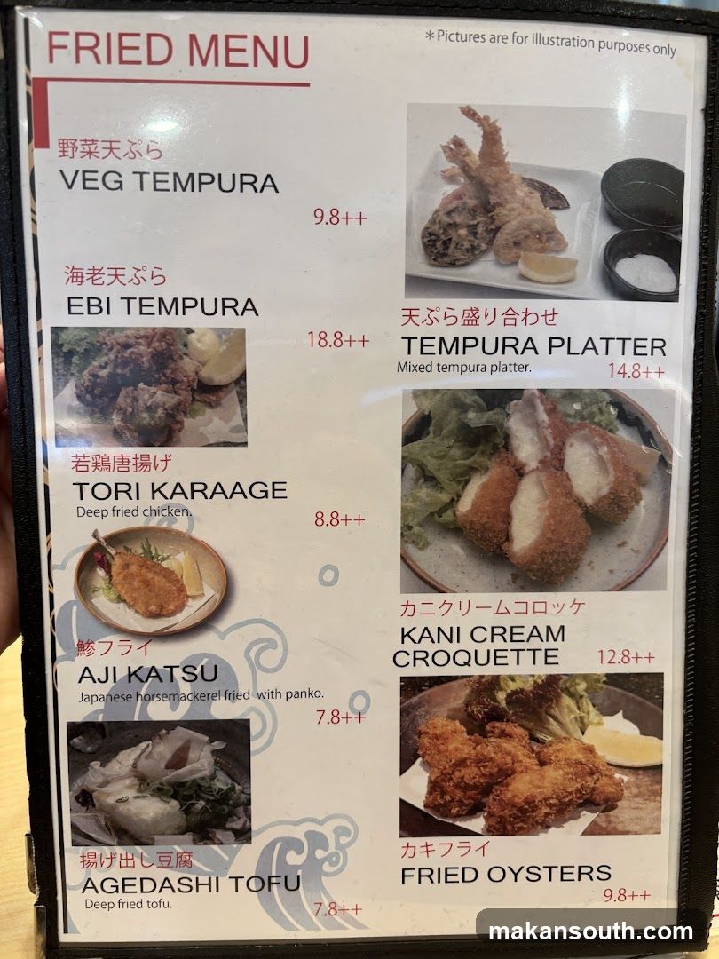 FRIED MENU