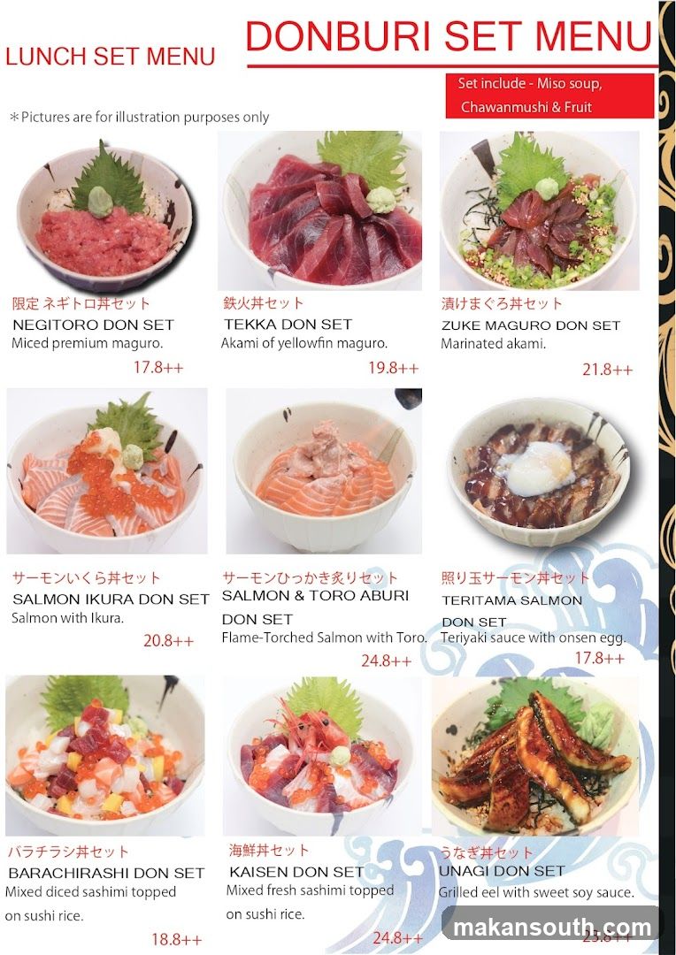 DONBURI SET MENU