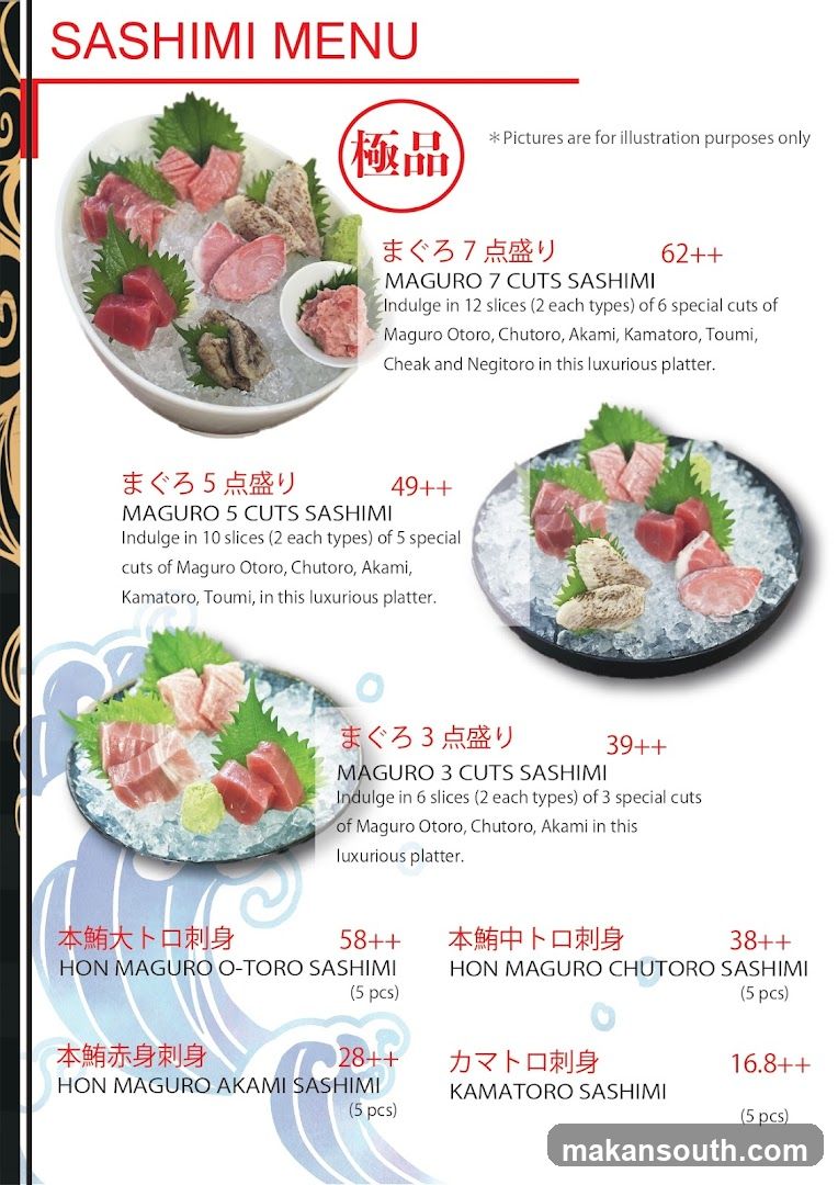 SASHIMI MENU