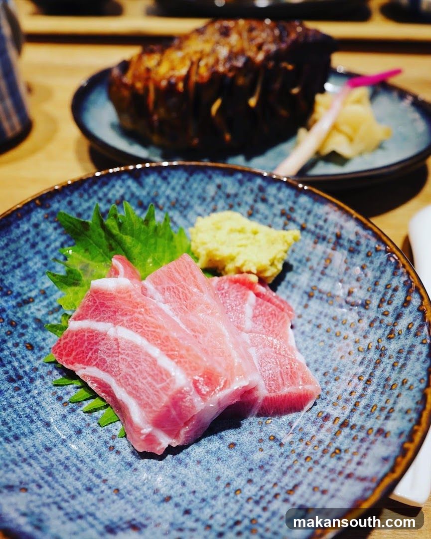 Tuna Sashimi and Grilled Dish