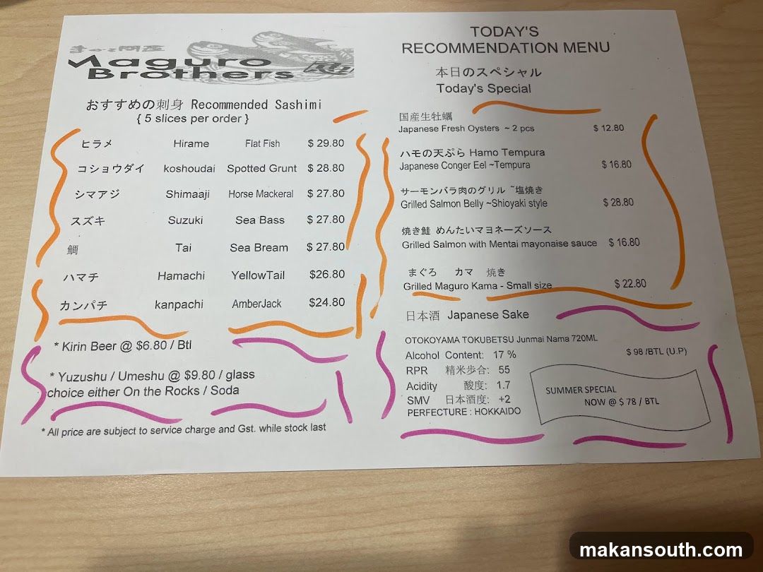 TODAY'S RECOMMENDATION MENU