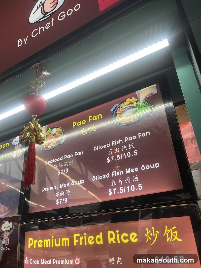 Chef Goo Menu