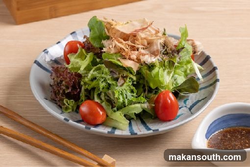 Salad with Tomatoes and Bonito Flakes