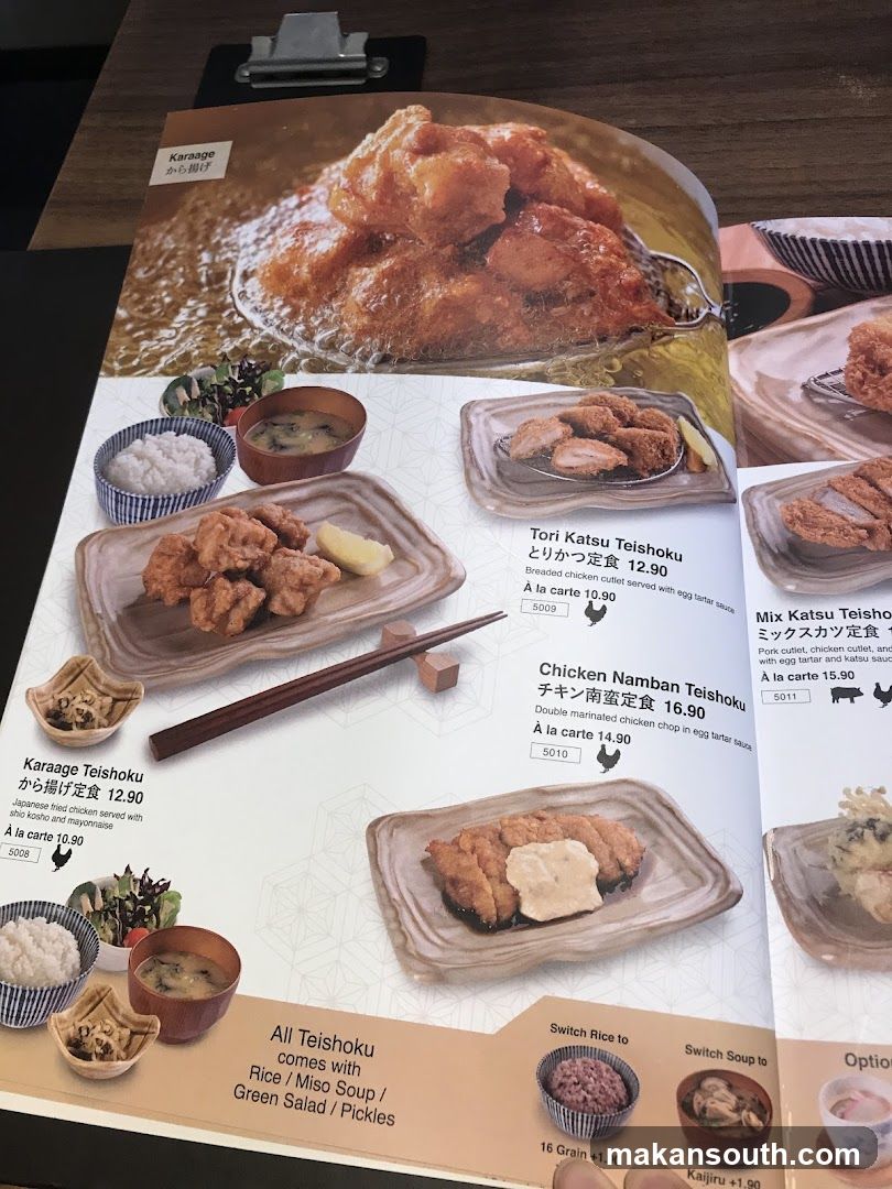 Teishoku Menu