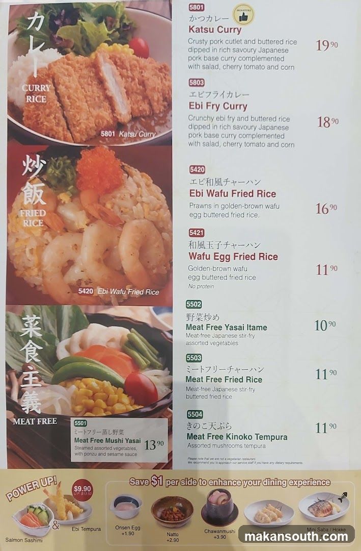 Japanese Menu