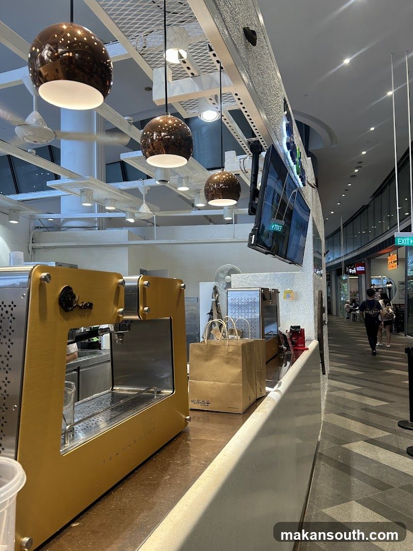 Cafe Counter with Espresso Machine