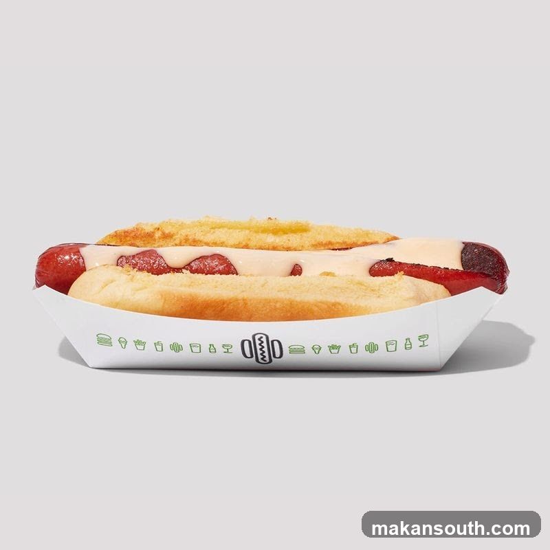 Hot Dog with Cheese Sauce