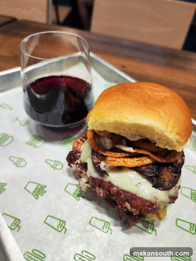 Burger and Red Wine