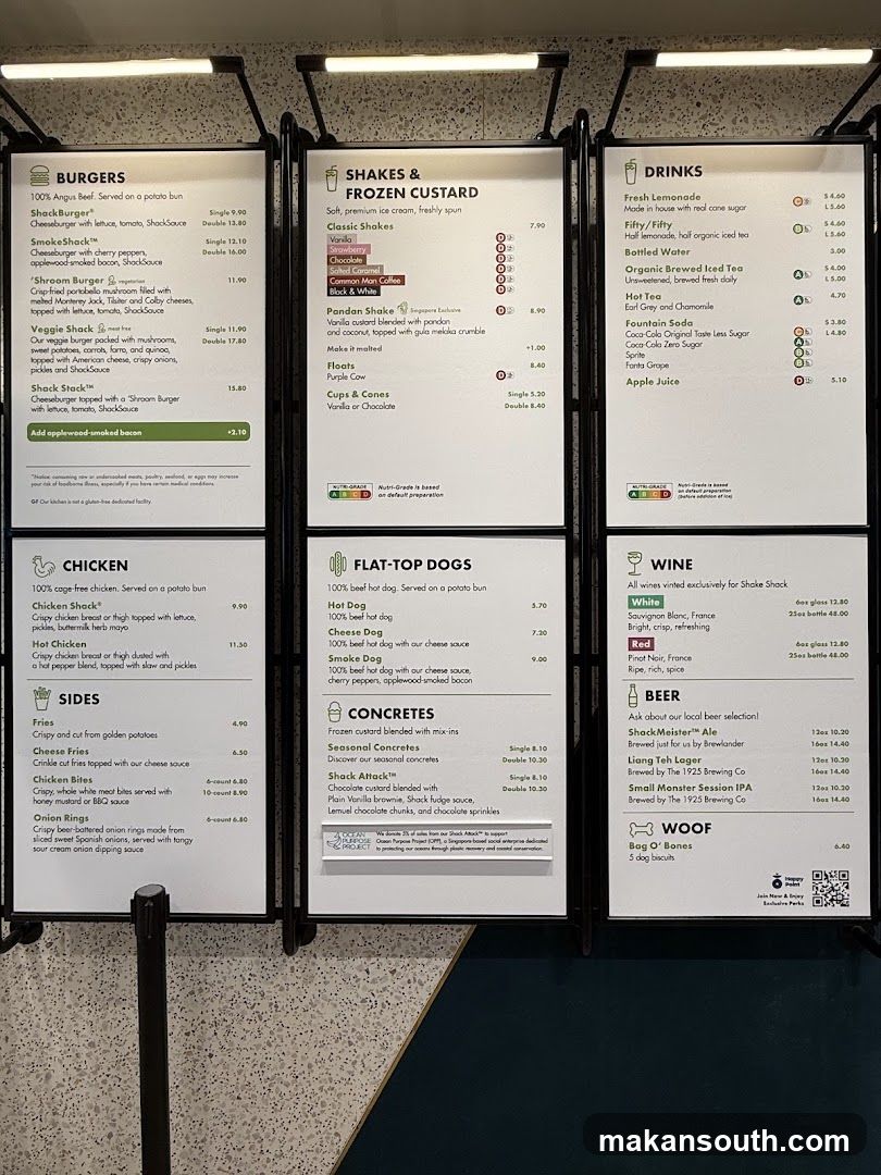 Shake Shack Menu
