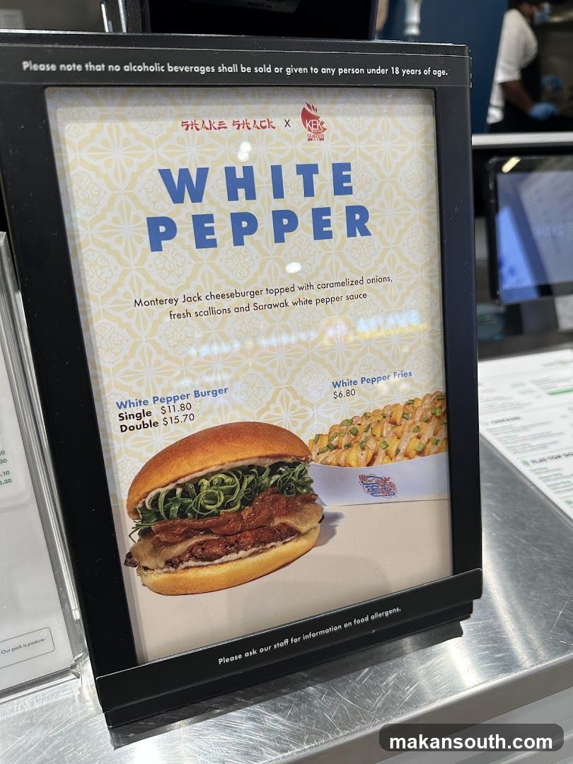 White Pepper Burger and Fries