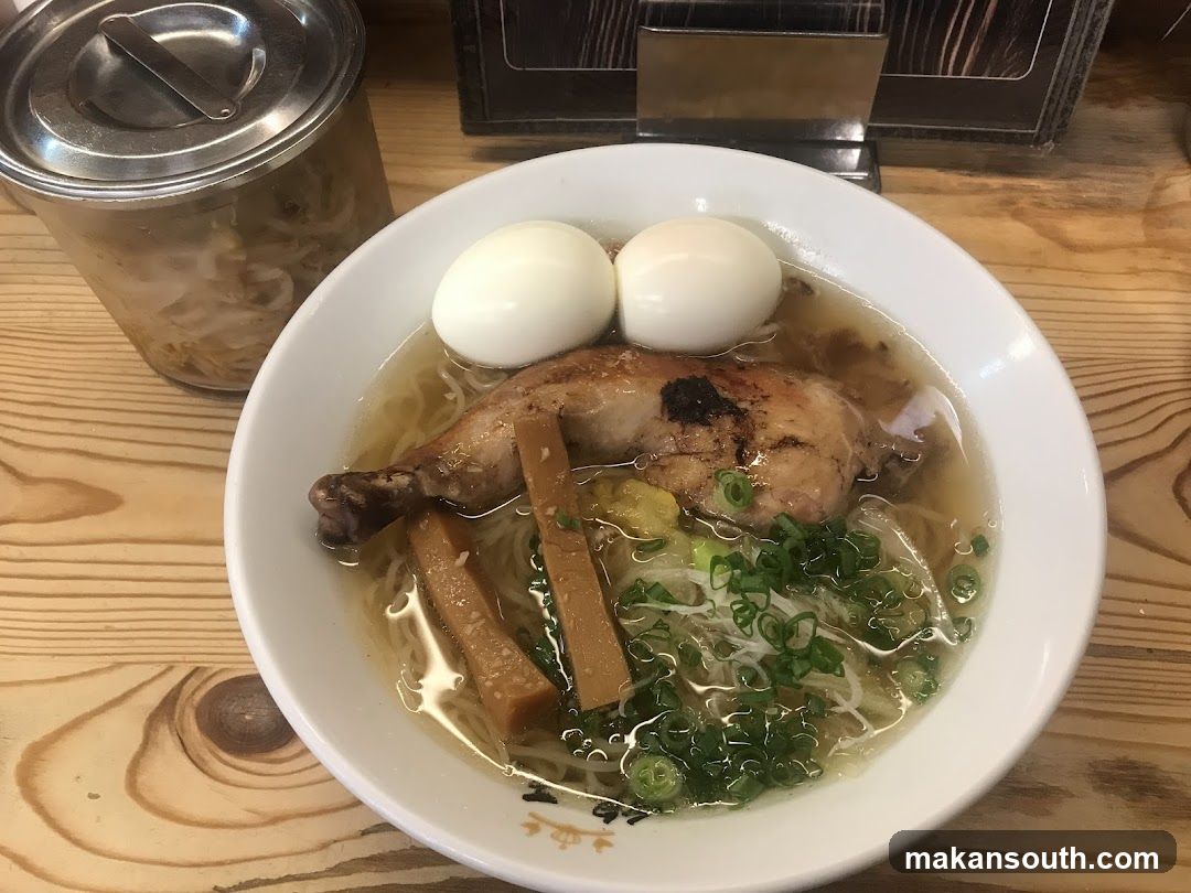 Ramen with Chicken Leg and Eggs