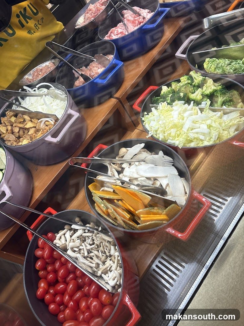 Buffet Display of Ingredients