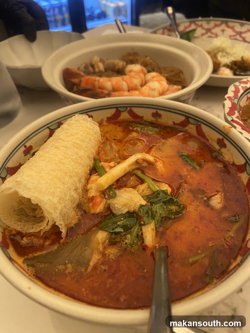 Spicy Noodle Soup with Shrimp