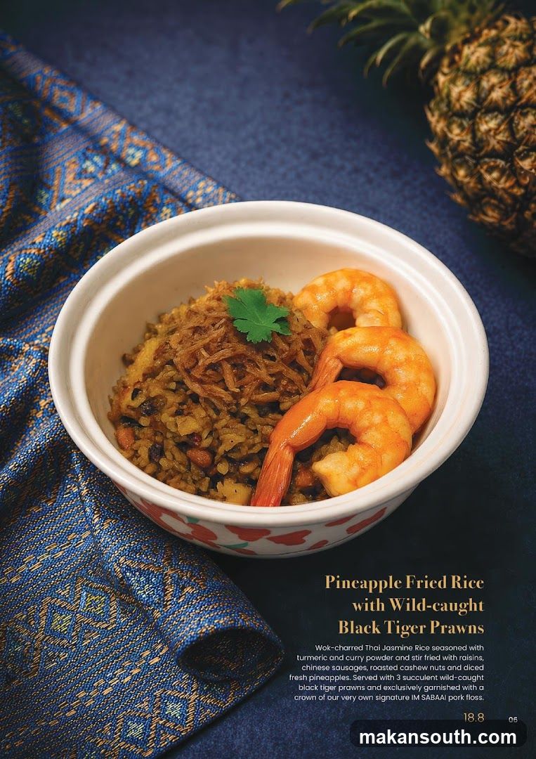 Pineapple Fried Rice with Wild-caught Black Tiger Prawns