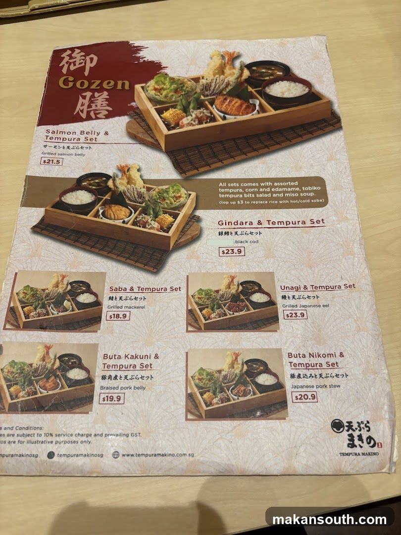 Gozen Tempura Sets