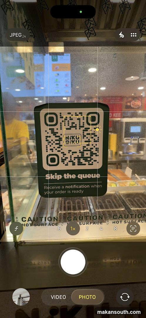 QR Code for Order Notification