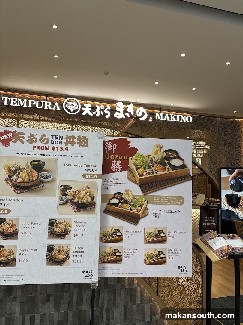 Tempura Makino Menu