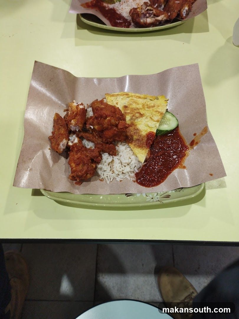 Nasi Lemak with Fried Chicken