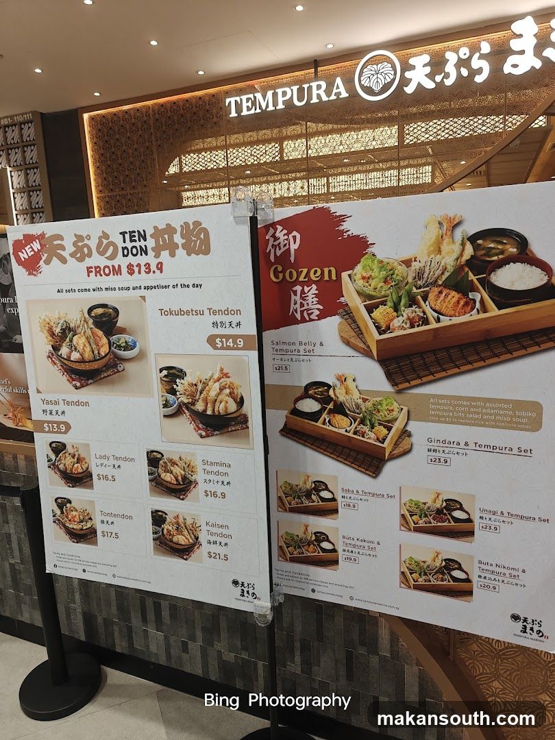 TEMPURA MAKINDO Menu