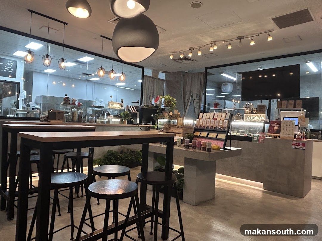 Cafe Interior with Seating and Display