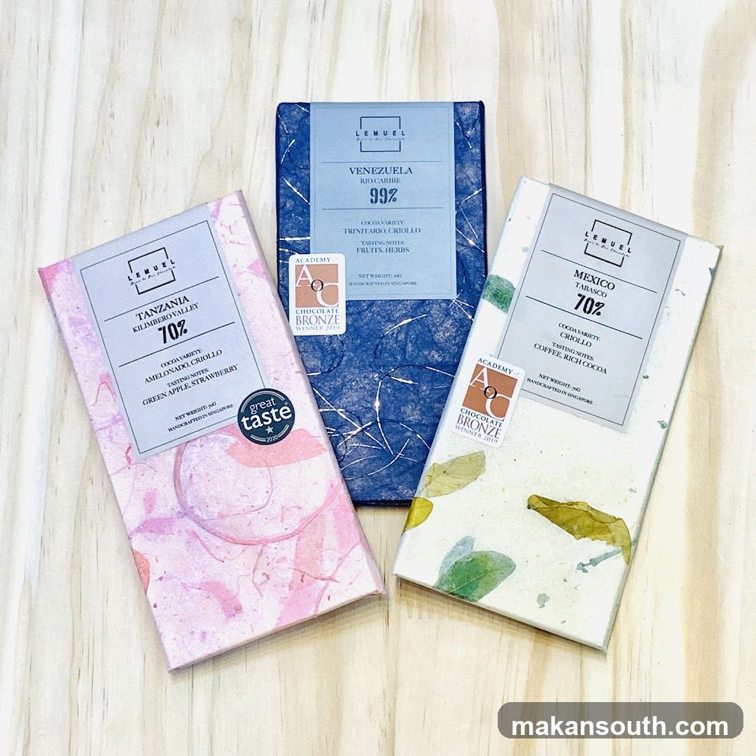 Three Lemuel Chocolate Bars