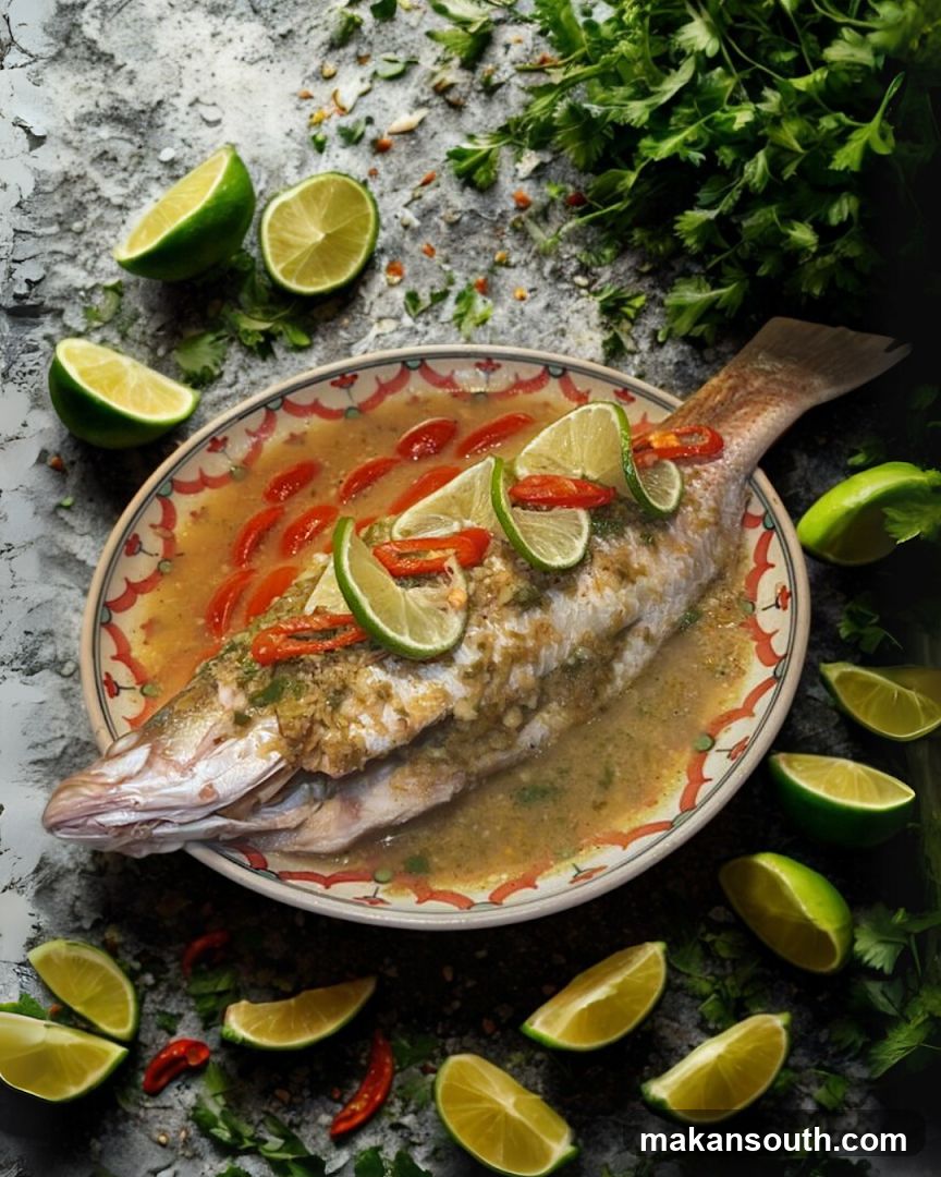 Steamed Fish with Lime and Chili