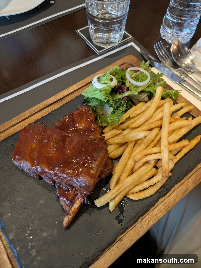 BBQ Ribs with Fries and Salad