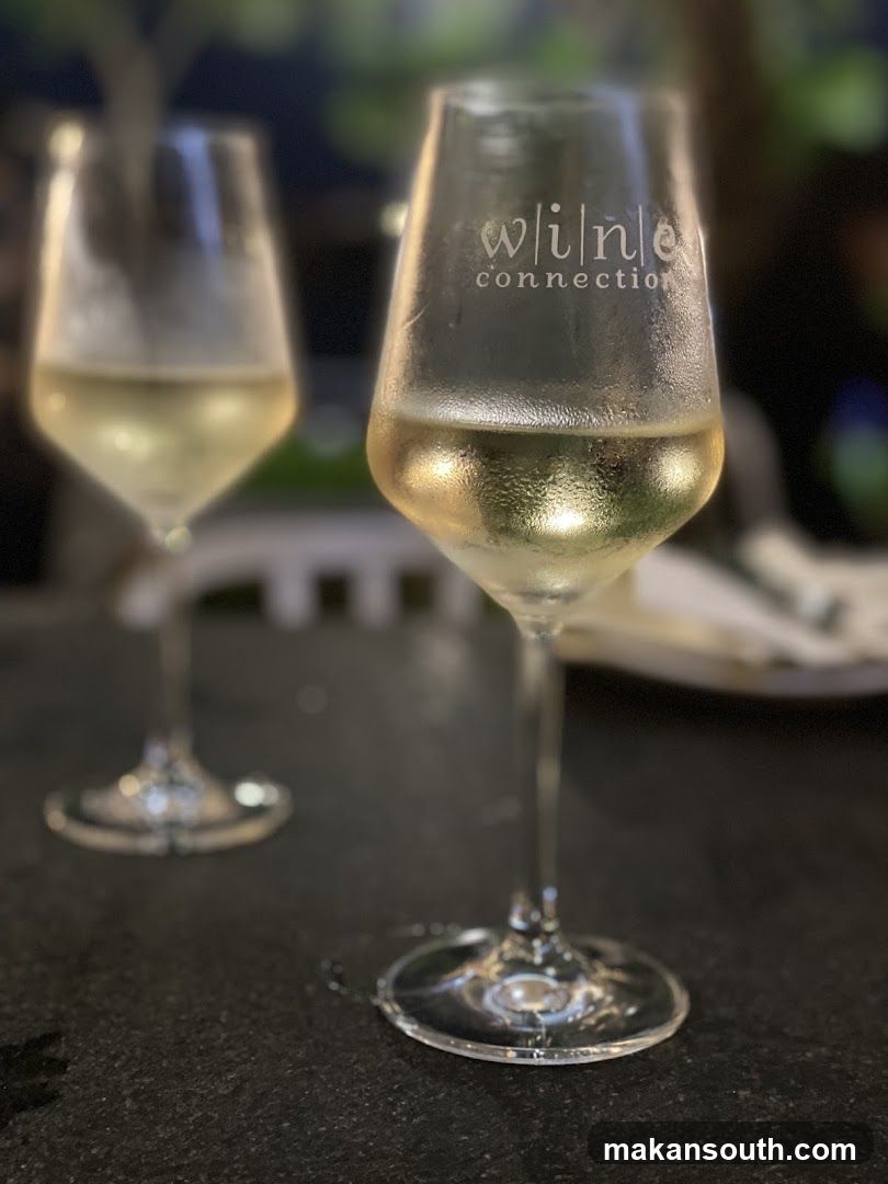Two glasses of white wine