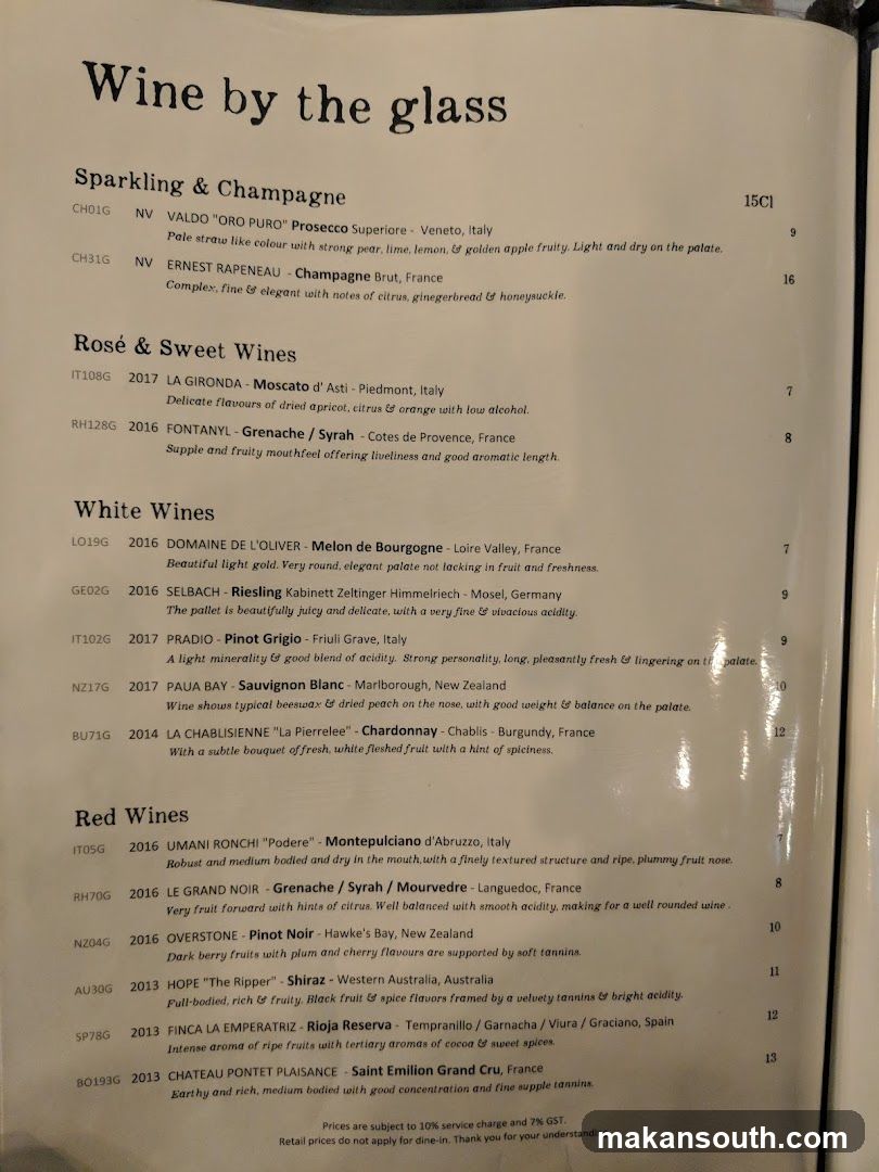 Wine by the glass