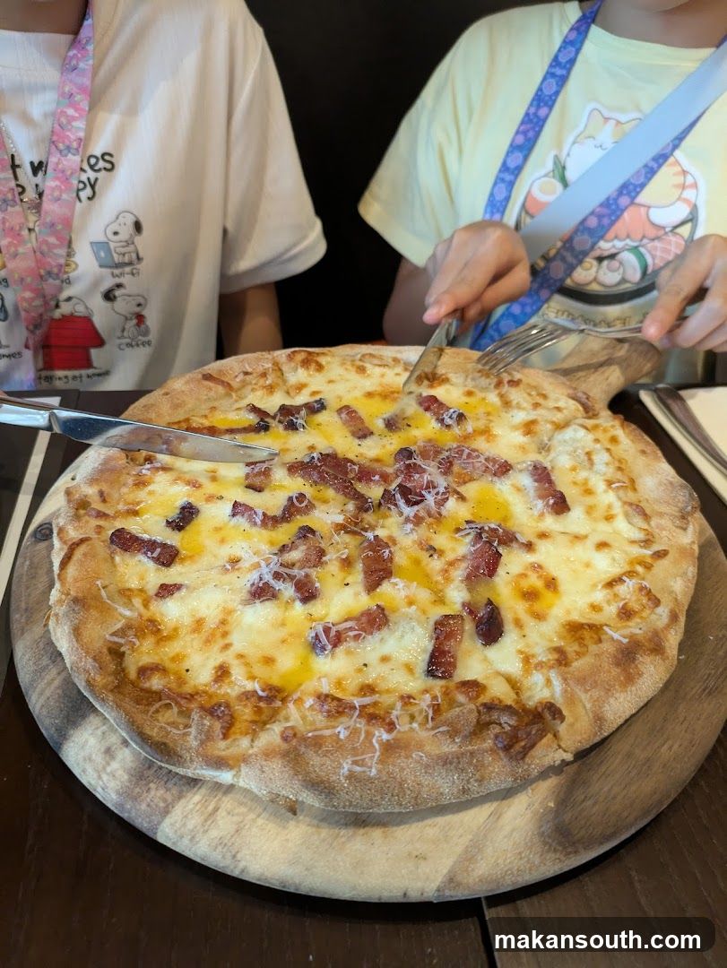 Pizza with Bacon and Cheese