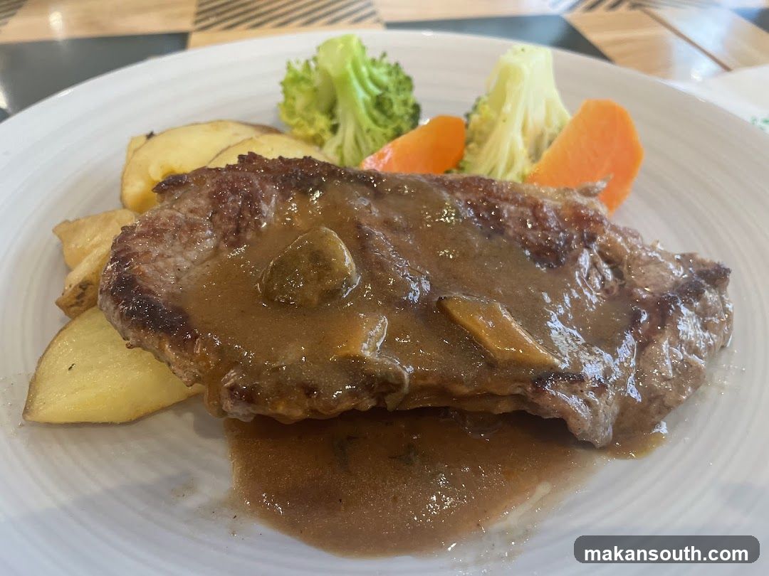 Steak with Potatoes and Vegetables