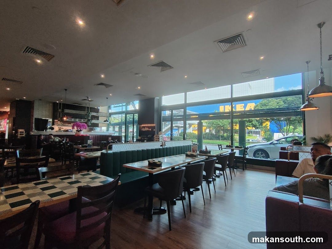 Restaurant Interior with View of IKEA
