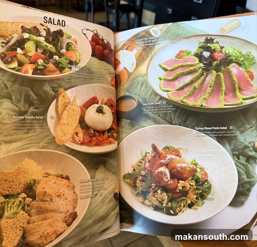 Salad Menu