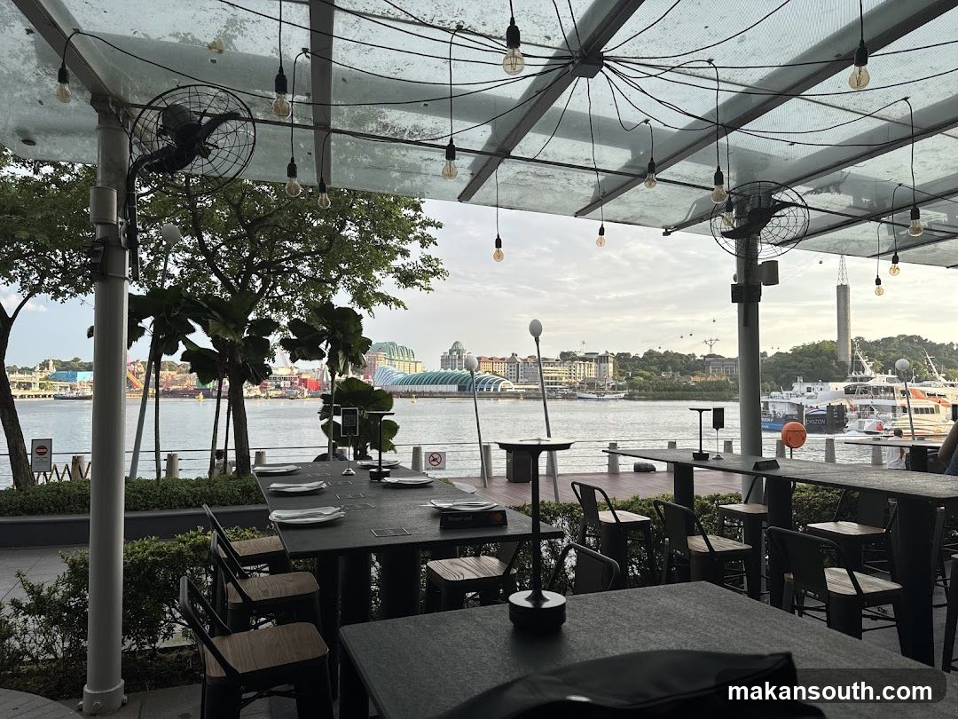 Outdoor Seating Area with Waterfront View