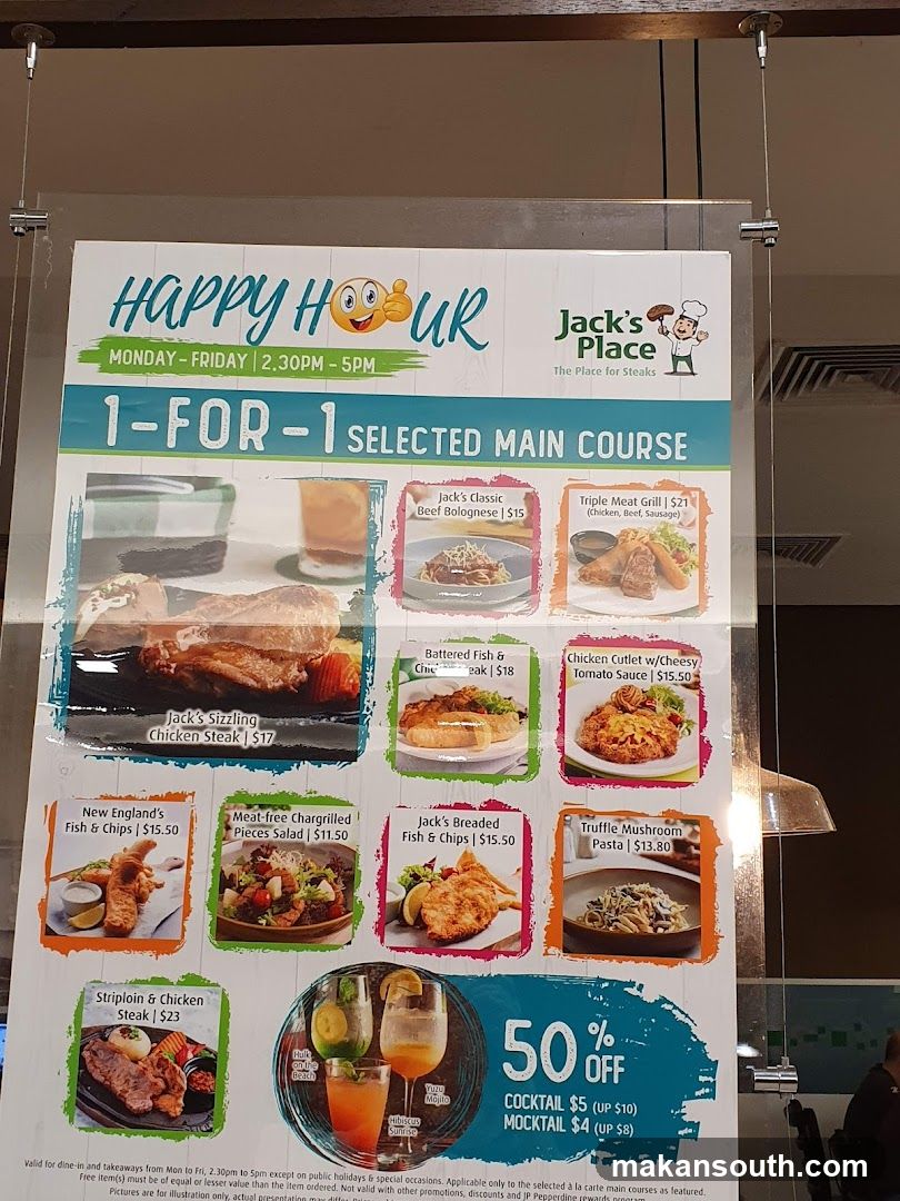 Happy Hour 1-for-1 Selected Main Course
