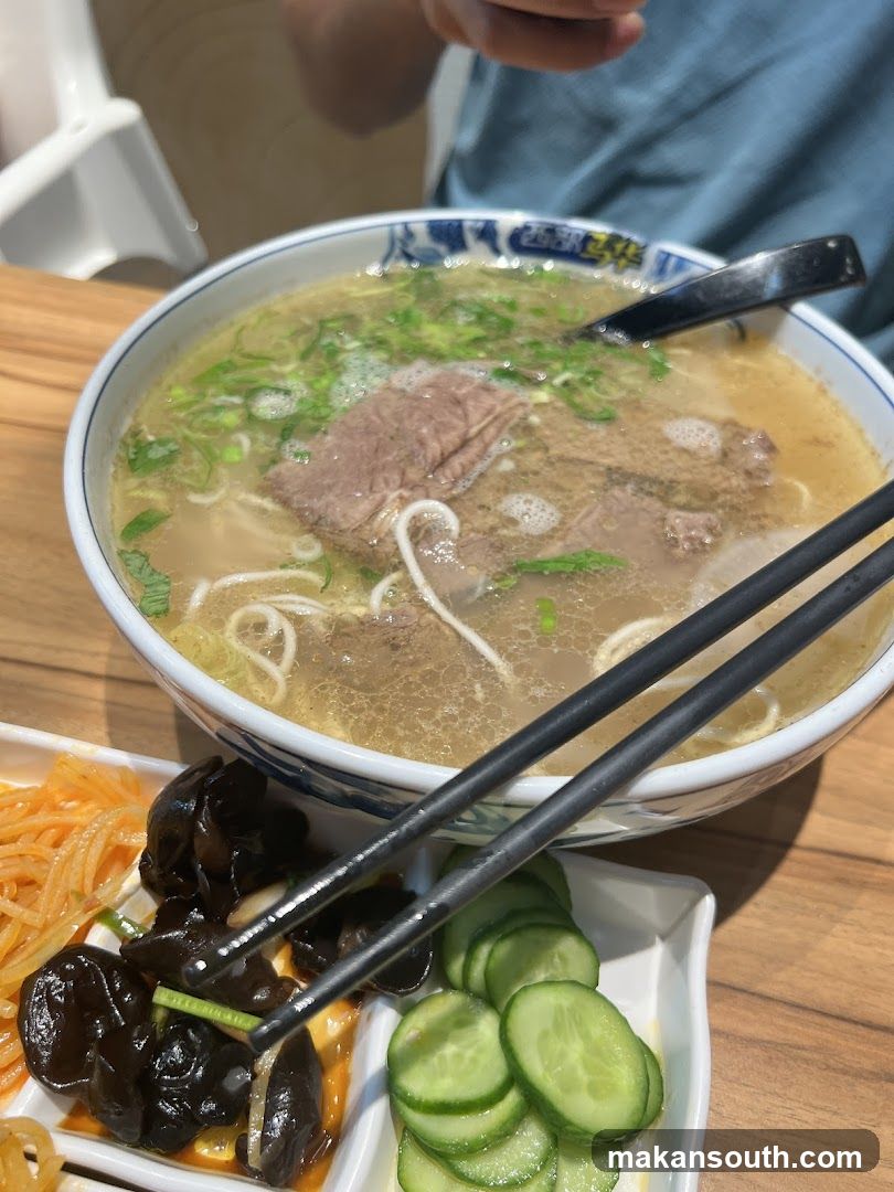 Beef Noodle Soup with Sides
