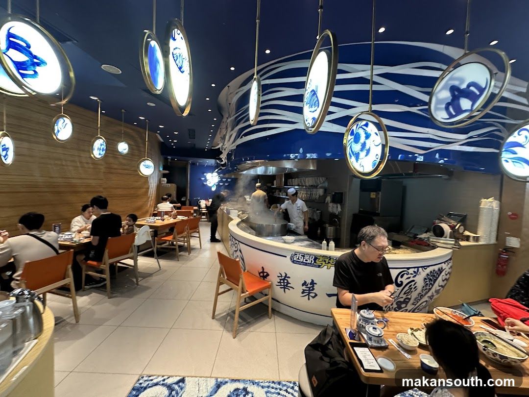 Restaurant Interior with Open Kitchen