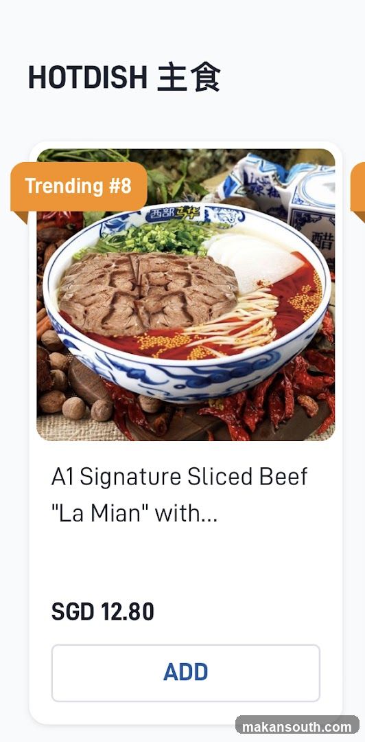A1 Signature Sliced Beef "La Mian"