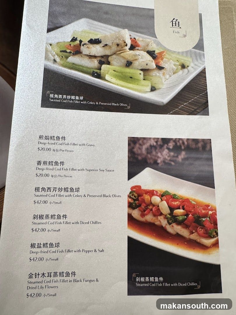 Fish Menu