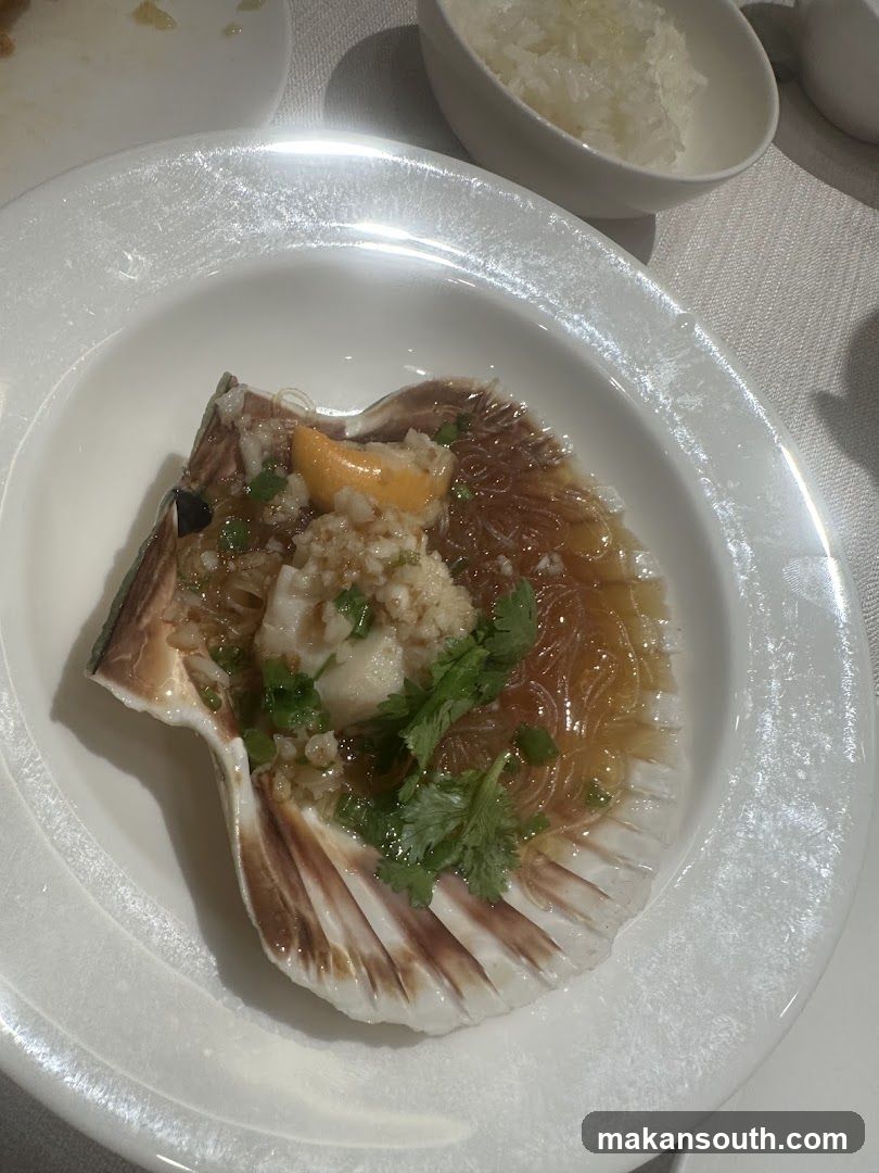 Steamed Scallop with Glass Noodles