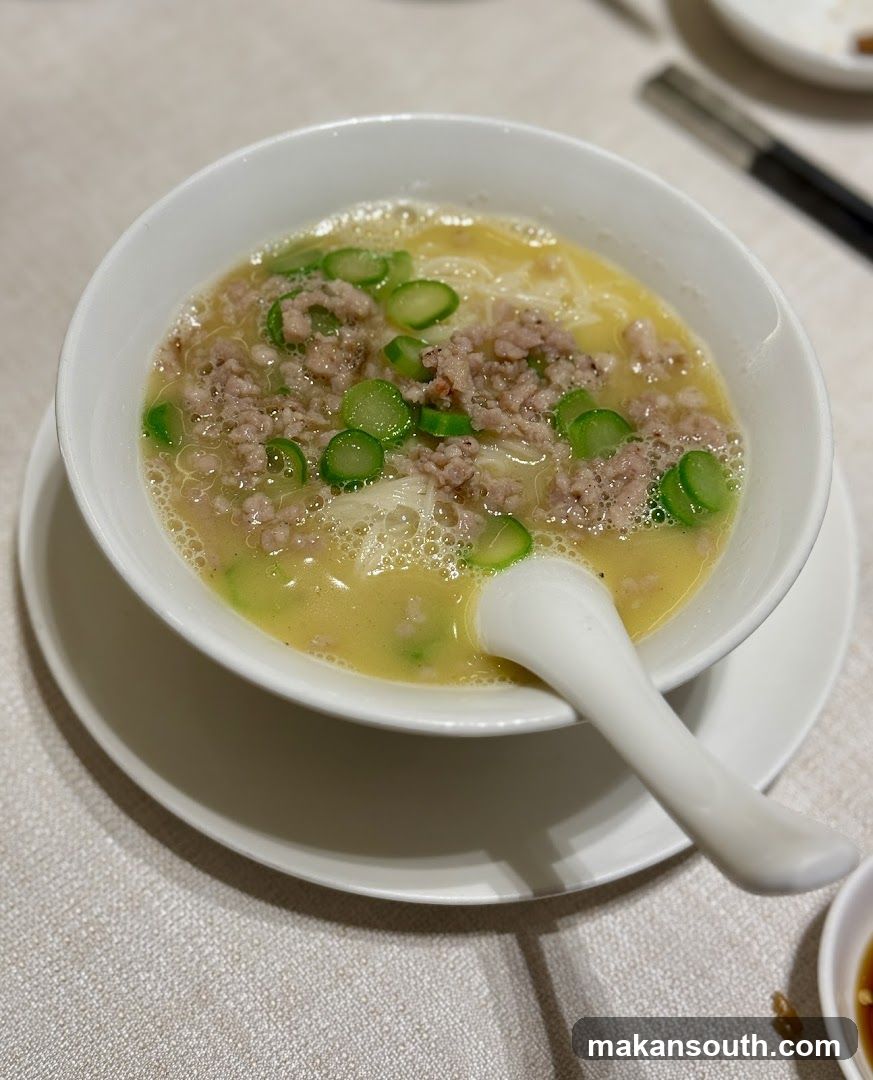 Minced Pork and Asparagus Soup