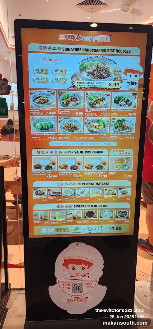 SO FUN'S Signature Handcrafted Rice Noodles Menu