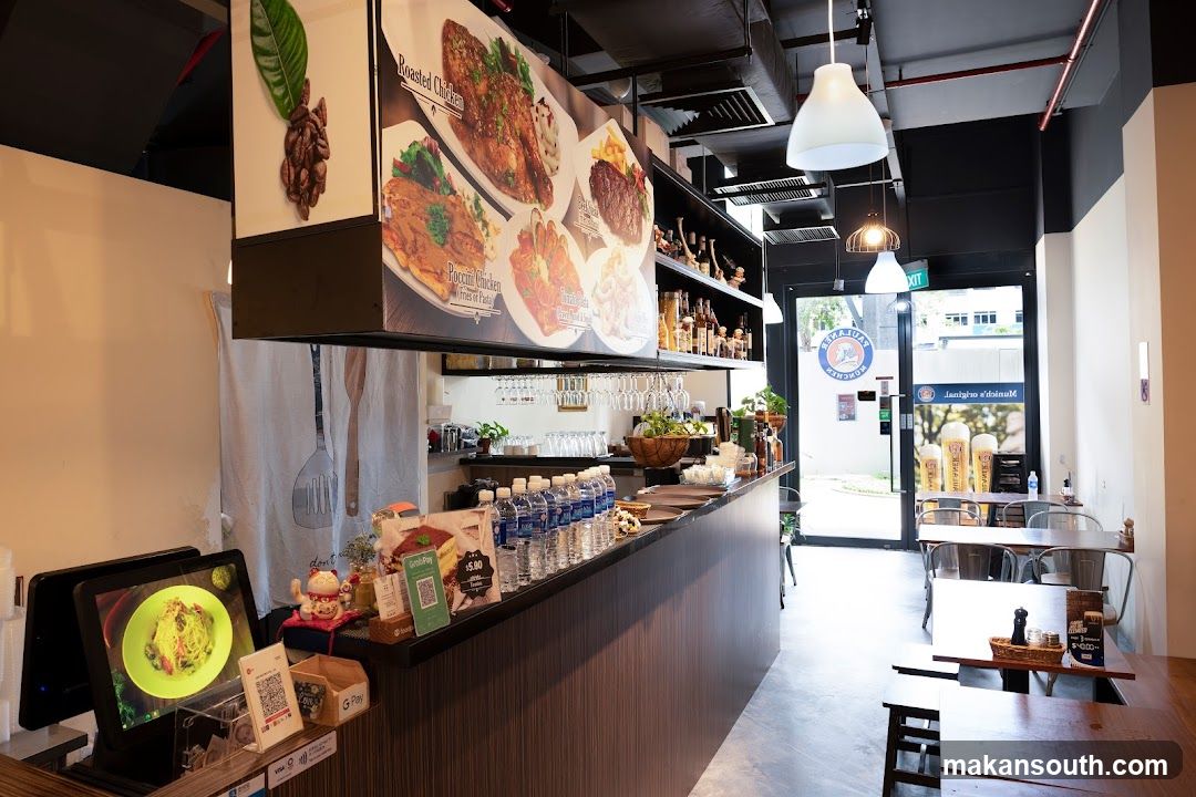 Restaurant Interior with Food Display