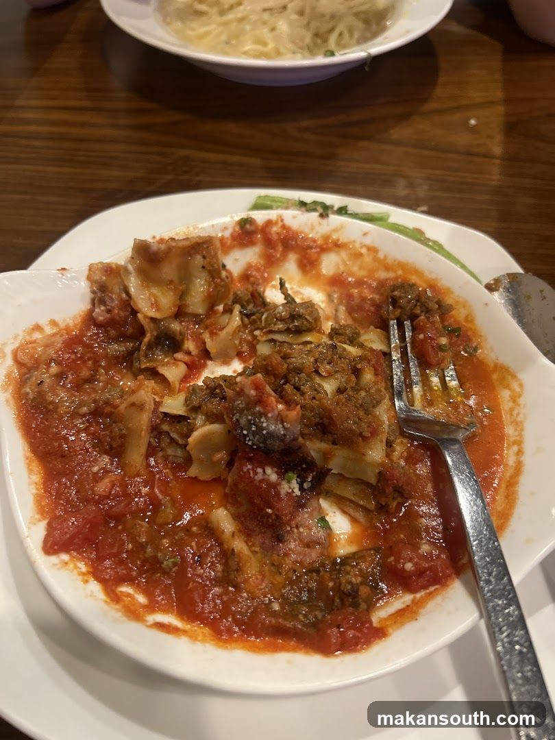 Partially Eaten Lasagna