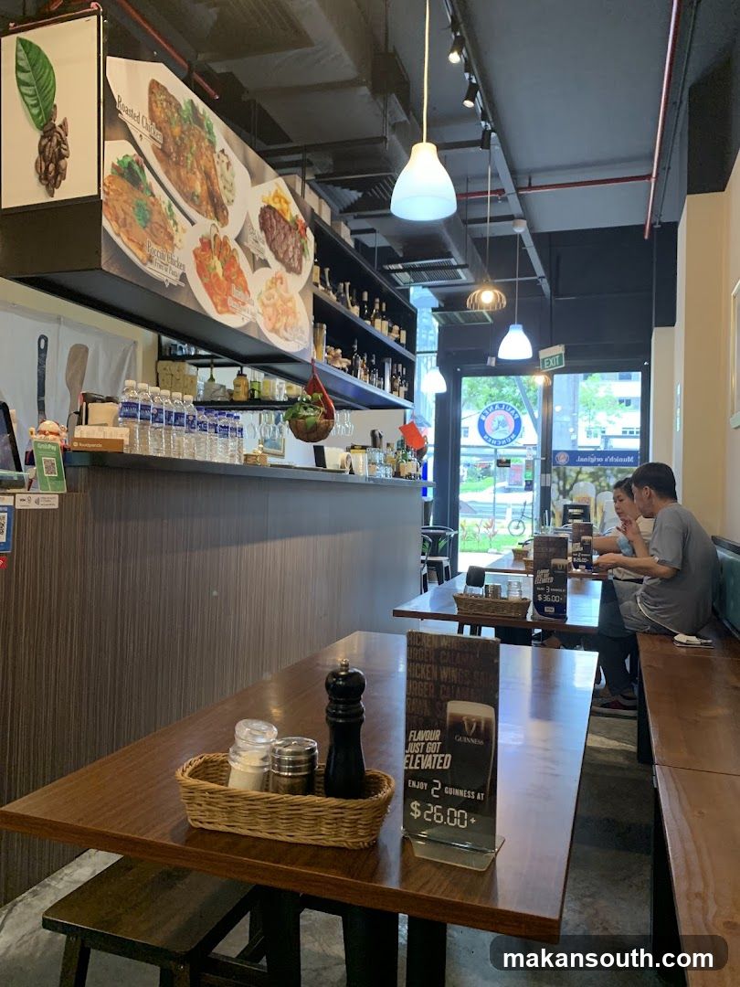 Restaurant Interior with Menu Display