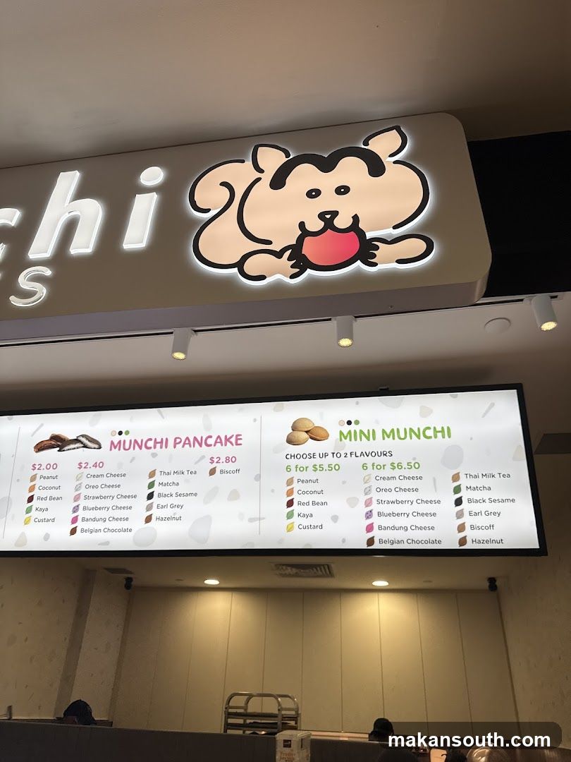 Munchi Pancake and Mini Munchi Menu